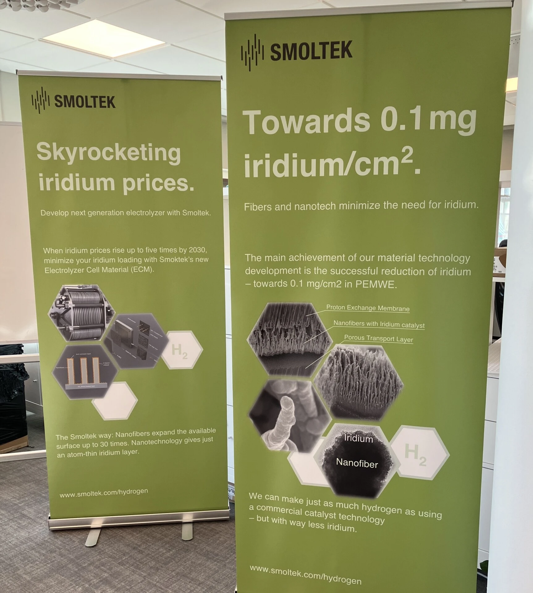 Low Loading and High Utilization Ratio of Iridium Catalyst Coated Smoltek Carbon Nanofibers Used as Anode Material for PEM Water Electrolyzers