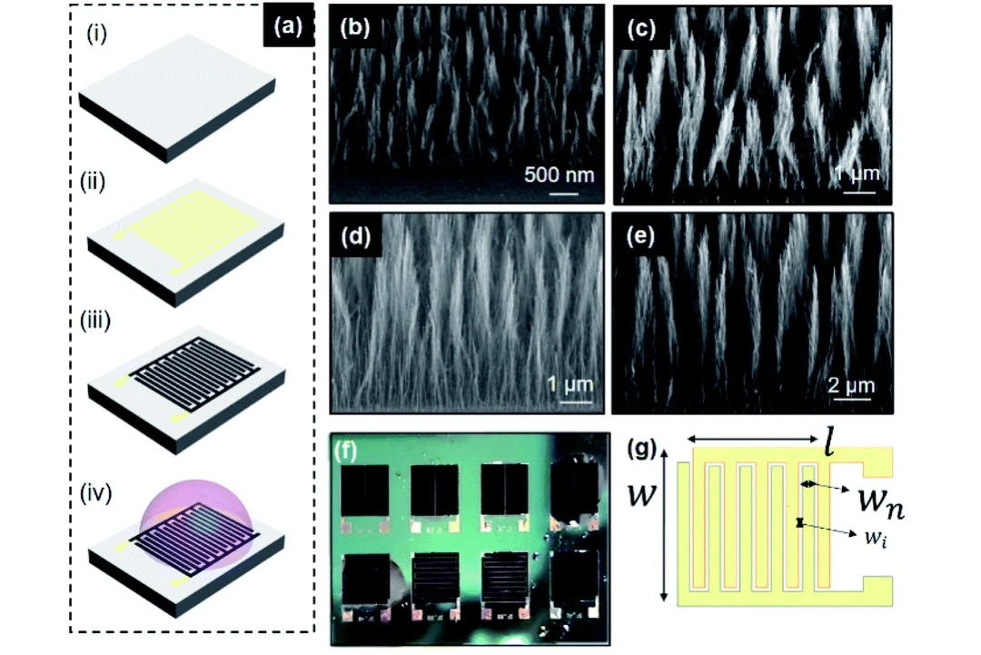 Impact of electrode geometry and thickness on planar on-chip microsupercapacitors